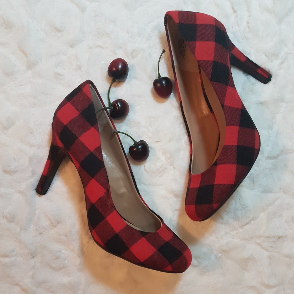 Kelly & Katie Plaid High Heels